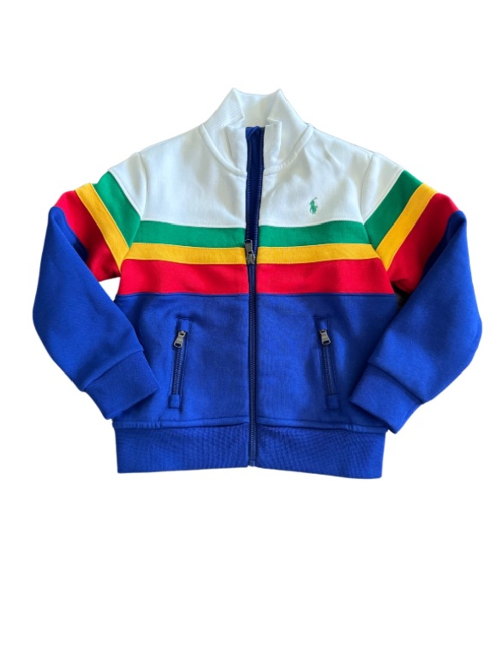 🏇 Polo Ralph Lauren Boys 4T Colorblock Full Zip Jacket